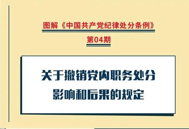 图解纪律处分条例丨关于撤销党内职务处分影响和后果的规定