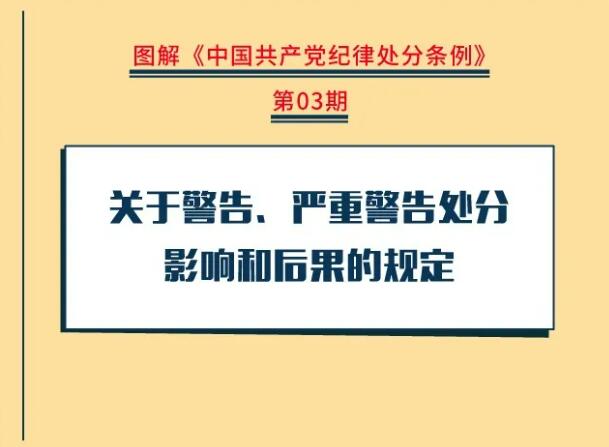 图解纪律处分条例丨关于警告、严重警告处分影响和后果的规定