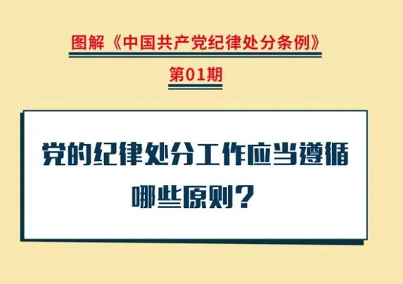 图解纪律处分条例|党的纪律处分工作应当遵循哪些原则？